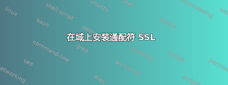 在域上安装通配符 SSL 