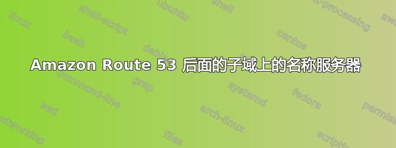 Amazon Route 53 后面的子域上的名称服务器