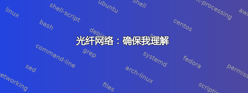 光纤网络：确保我理解