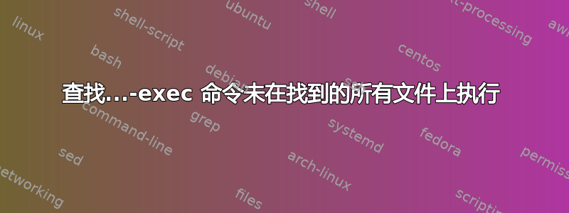 查找...-exec 命令未在找到的所有文件上执行