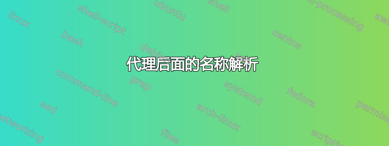 代理后面的名称解析