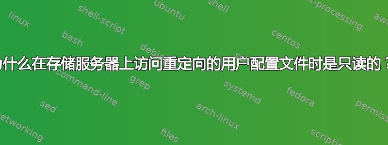 为什么在存储服务器上访问重定向的用户配置文件时是只读的？