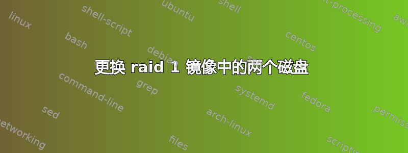 更换 raid 1 镜像中的两个磁盘