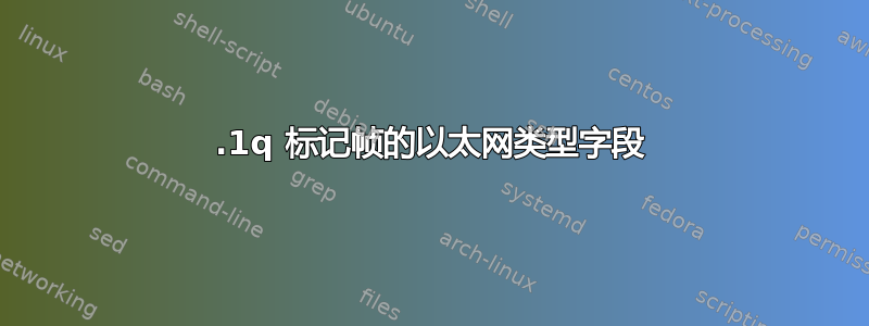 802.1q 标记帧的以太网类型字段