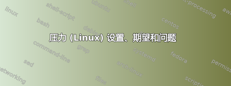 压力 (Linux) 设置、期望和问题 