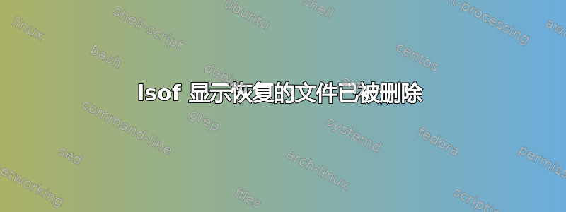 lsof 显示恢复的文件已被删除