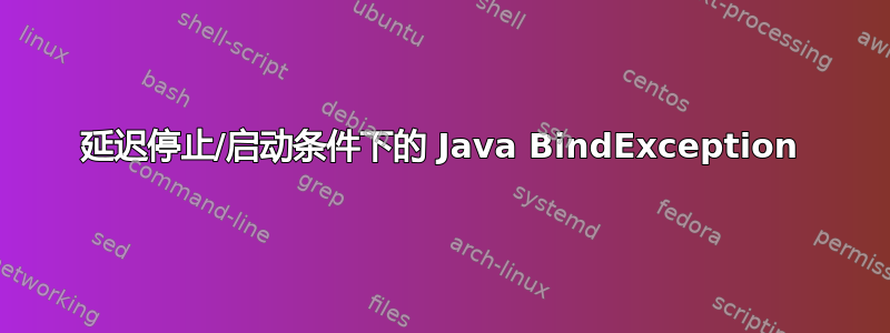 延迟停止/启动条件下的 Java BindException