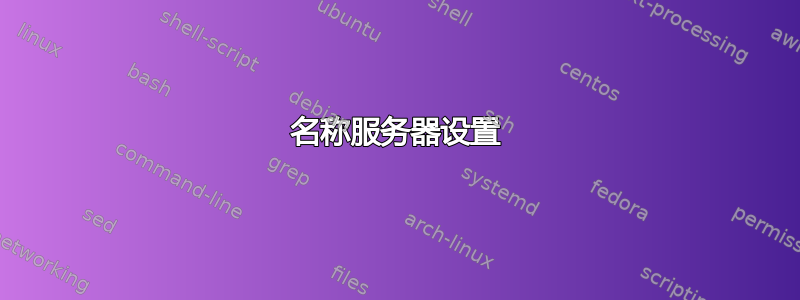 名称服务器设置