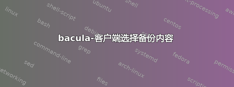 bacula-客户端选择备份内容