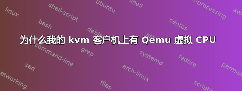 为什么我的 kvm 客户机上有 Qemu 虚拟 CPU 