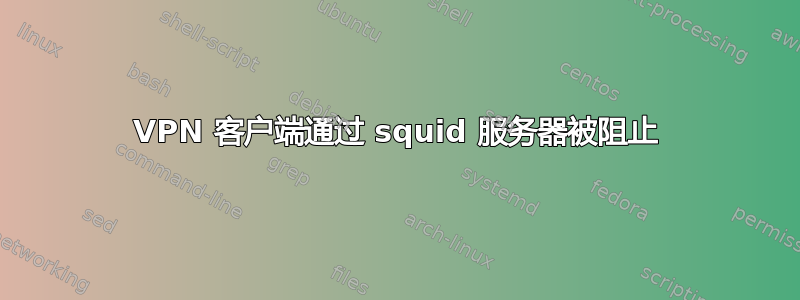 VPN 客户端通过 squid 服务器被阻止