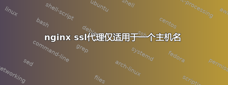 nginx ssl代理仅适用于一个主机名