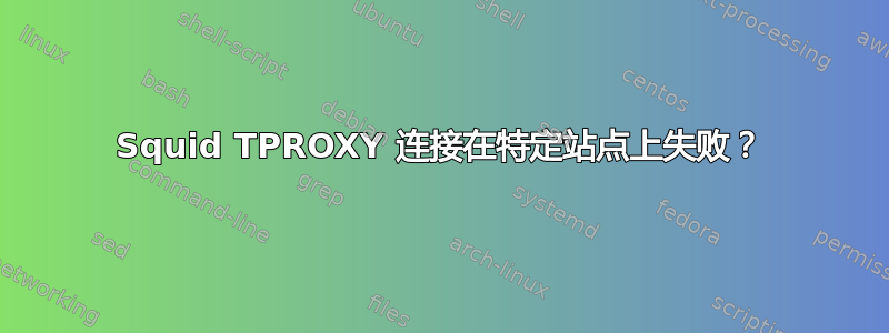 Squid TPROXY 连接在特定站点上失败？