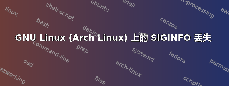 GNU Linux (Arch Linux) 上的 SIGINFO 丢失