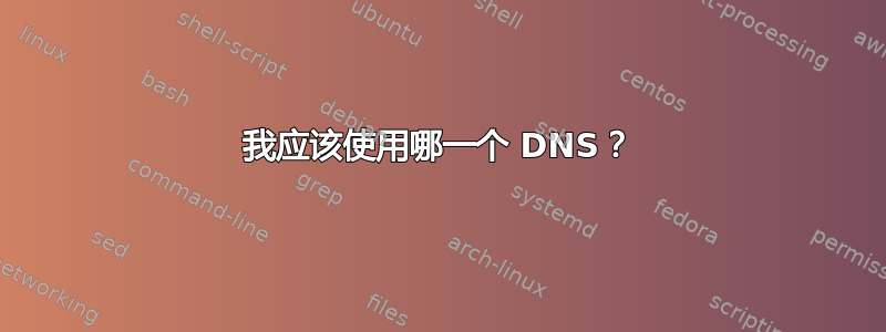 我应该使用哪一个 DNS？