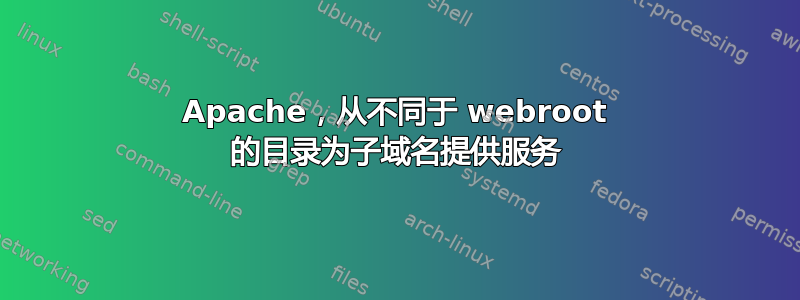 Apache，从不同于 webroot 的目录为子域名提供服务