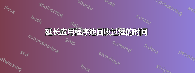 延长应用程序池回收过程的时间