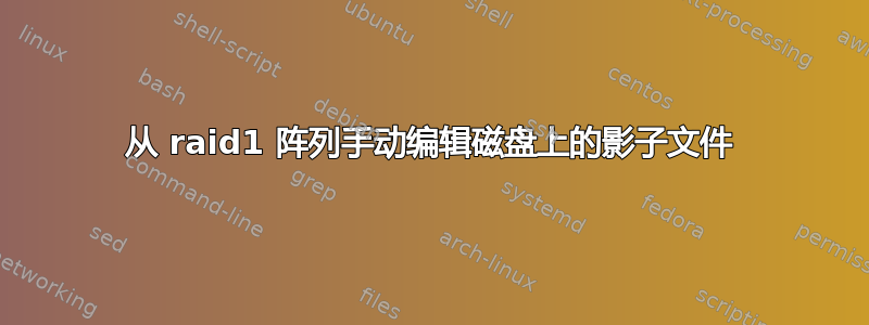 从 raid1 阵列手动编辑磁盘上的影子文件