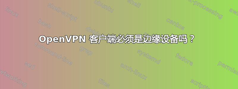 OpenVPN 客户端必须是边缘设备吗？