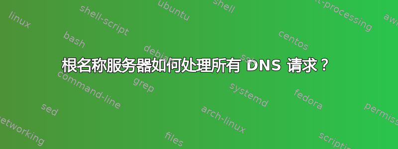 根名称服务器如何处理所有 DNS 请求？