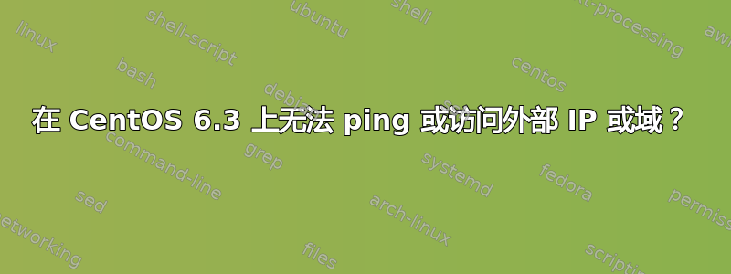 在 CentOS 6.3 上无法 ping 或访问外部 IP 或域？