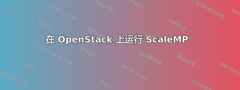 在 OpenStack 上运行 ScaleMP 