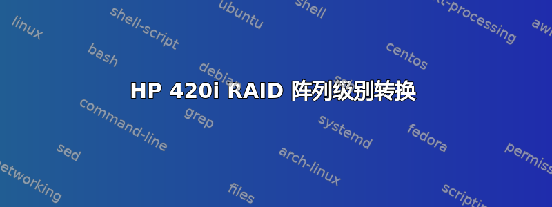 HP 420i RAID 阵列级别转换