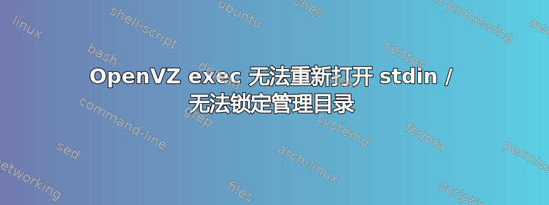 OpenVZ exec 无法重新打开 stdin / 无法锁定管理目录