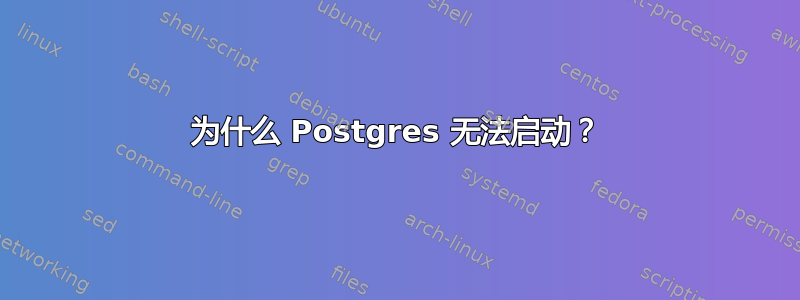 为什么 Postgres 无法启动？