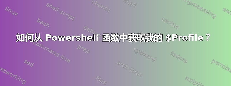 如何从 Powershell 函数中获取我的 $Profile？