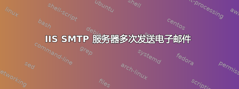 IIS SMTP 服务器多次发送电子邮件