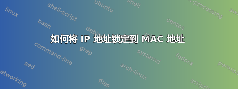 如何将 IP 地址锁定到 MAC 地址