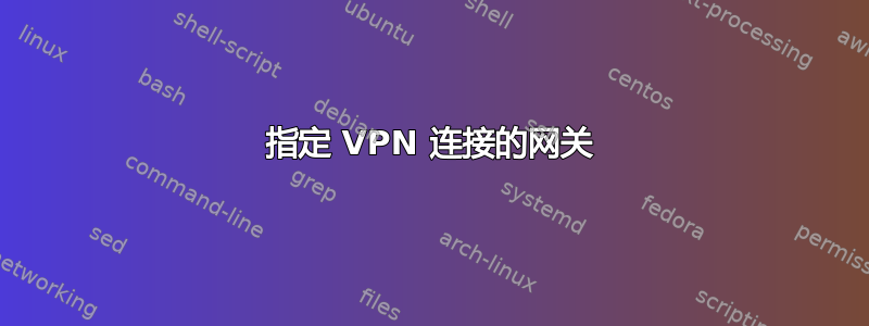 指定 VPN 连接的网关