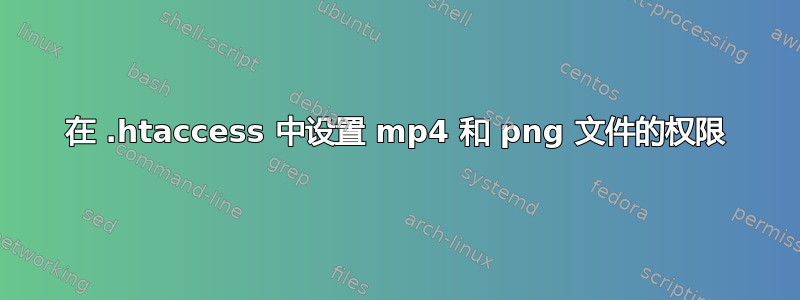 在 .htaccess 中设置 mp4 和 png 文件的权限