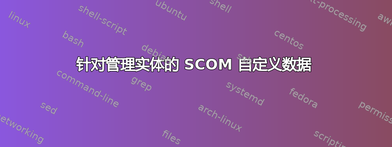 针对管理实体的 SCOM 自定义数据