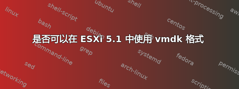 是否可以在 ESXi 5.1 中使用 vmdk 格式