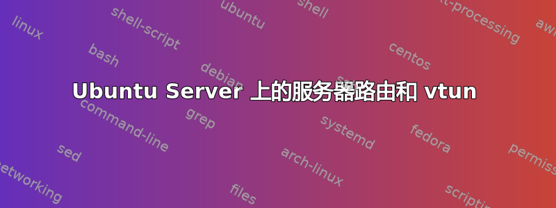 Ubuntu Server 上的服务器路由和 vtun