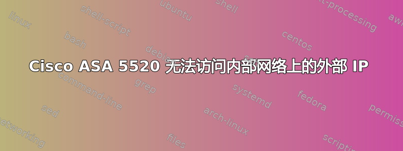 Cisco ASA 5520 无法访问内部网络上的外部 IP