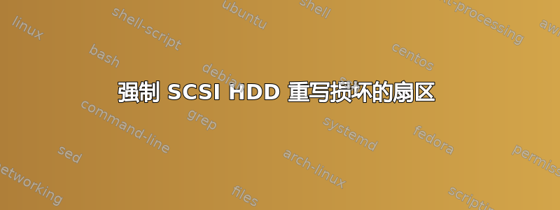 强制 SCSI HDD 重写损坏的扇区