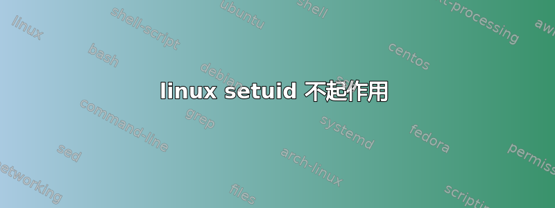 linux setuid 不起作用