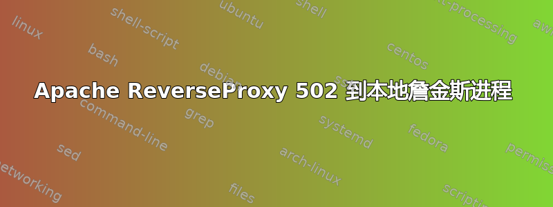 Apache ReverseProxy 502 到本地詹金斯进程