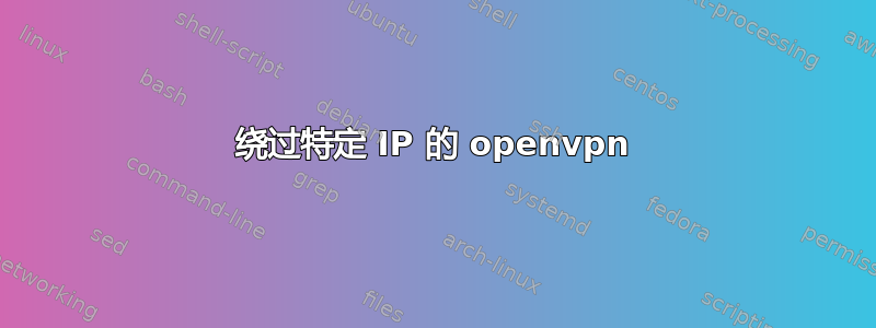 绕过特定 IP 的 openvpn