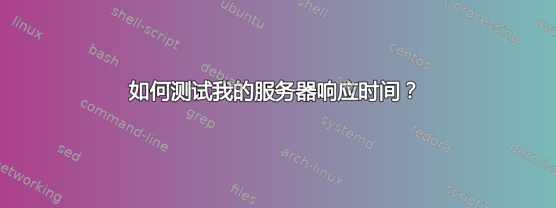 如何测试我的服务器响应时间？