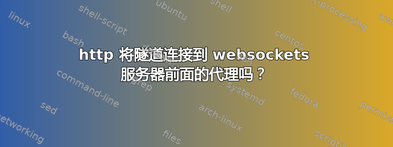 http 将隧道连接到 websockets 服务器前面的代理吗？