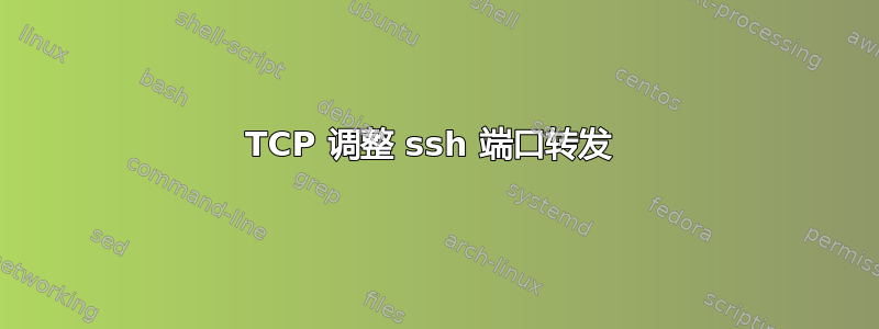 TCP 调整 ssh 端口转发 