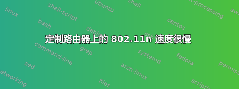 定制路由器上的 802.11n 速度很慢