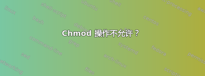 Chmod 操作不允许？