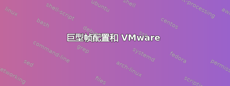 巨型帧配置和 VMware