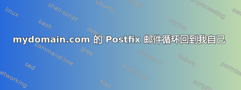 mydomain.com 的 Postfix 邮件循环回到我自己