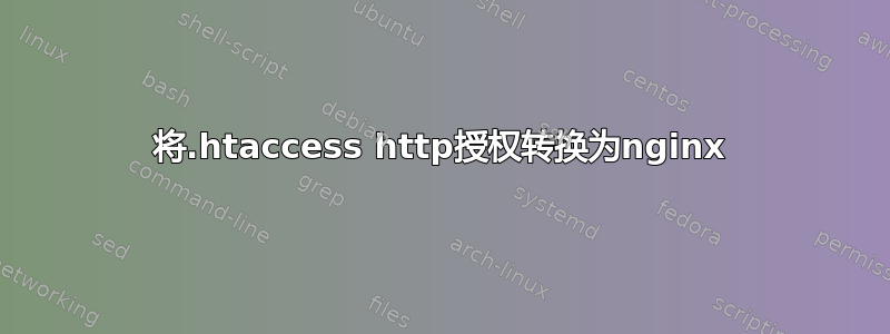 将.htaccess http授权转换为nginx